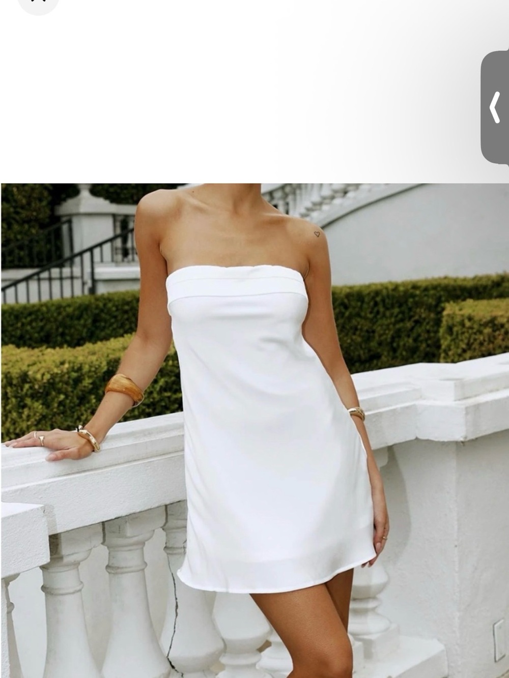 Princess Polly White Strapless Mini Dress with Back Cutout - Picture 3 of 9
